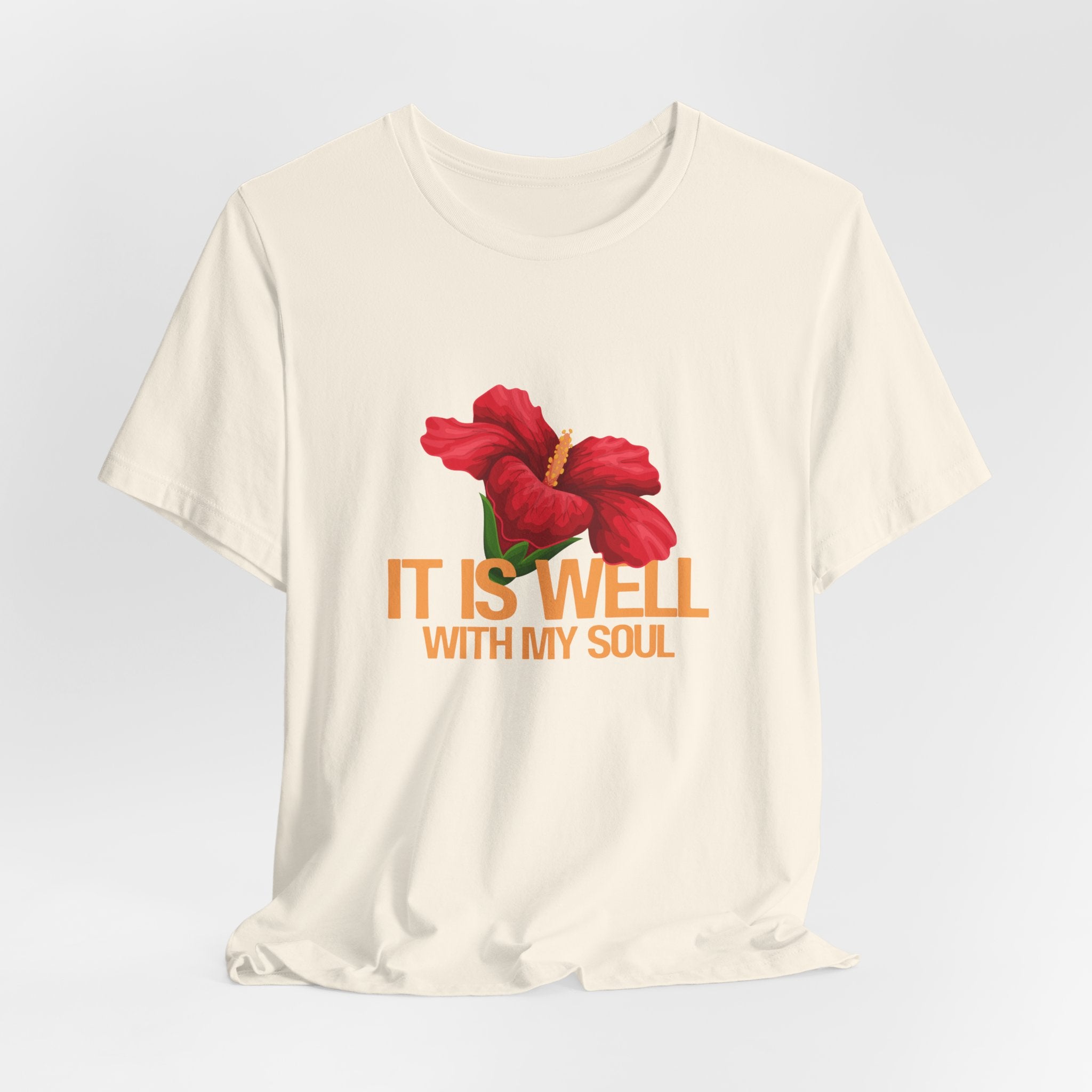 It Is Well With My Soul Floral Tee - Inspirational Christian T-Shirt