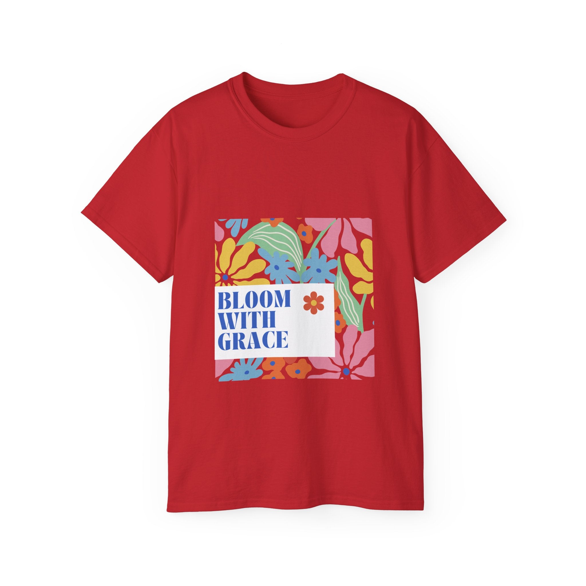 Bloom With Grace Floral T-Shirt — Inspirational Garden Graphic Tee