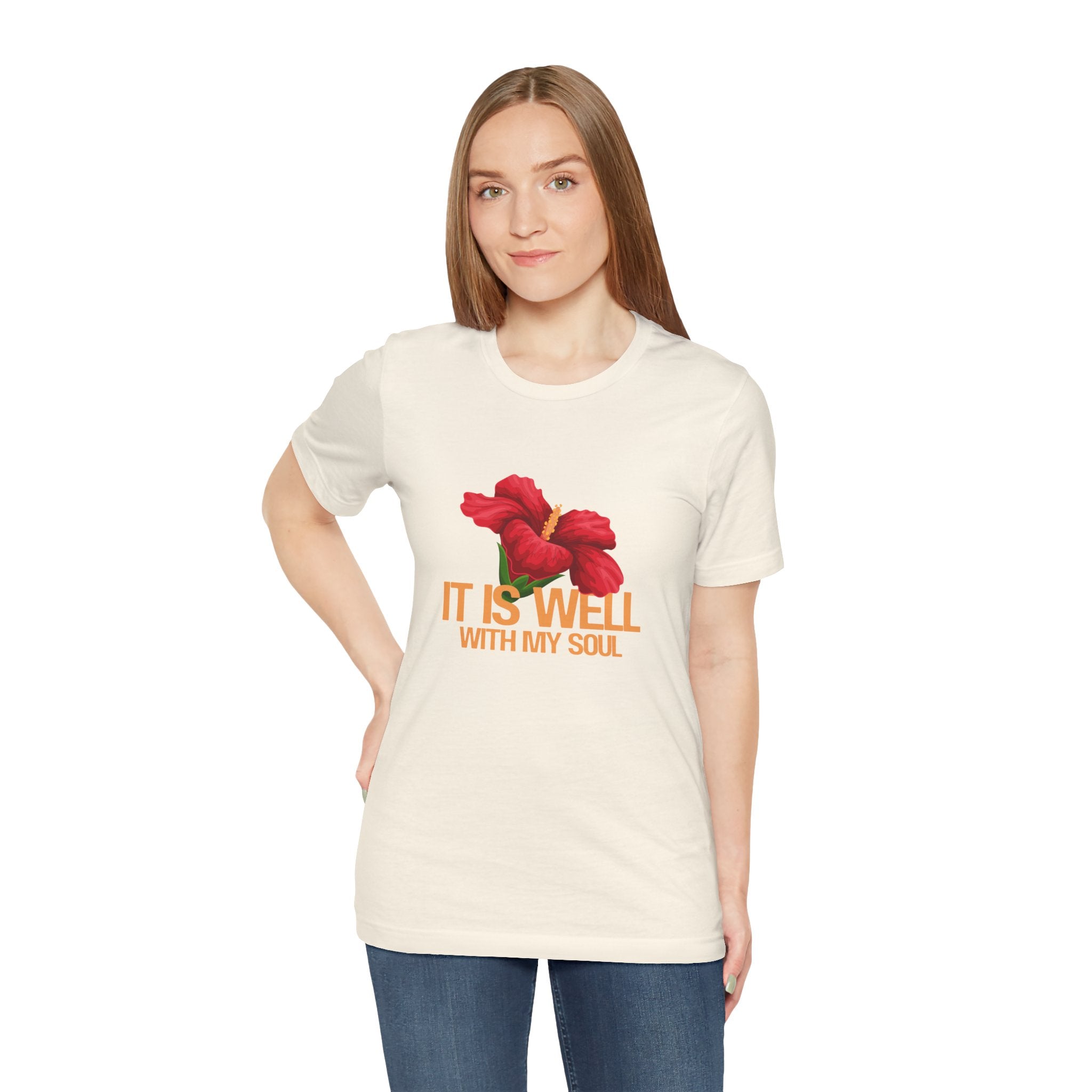 It Is Well With My Soul Floral Tee - Inspirational Christian T-Shirt