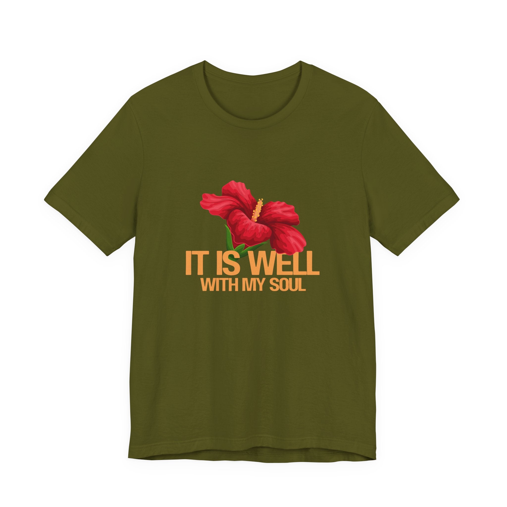 It Is Well With My Soul Floral Tee - Inspirational Christian T-Shirt