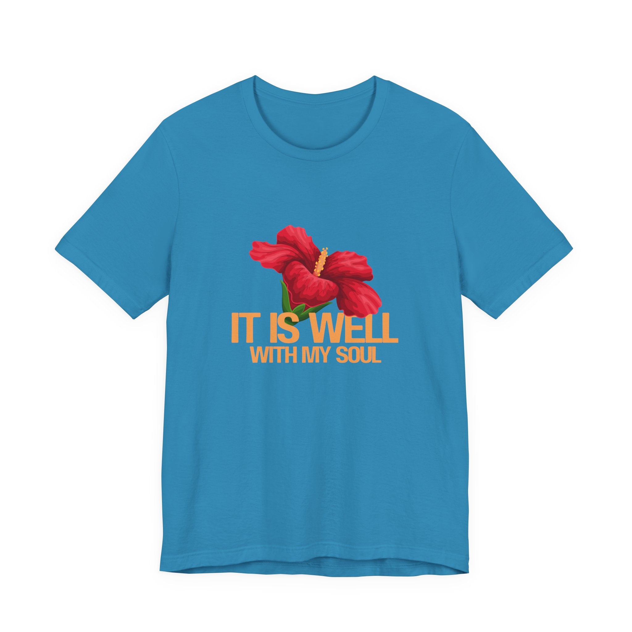 It Is Well With My Soul Floral Tee - Inspirational Christian T-Shirt