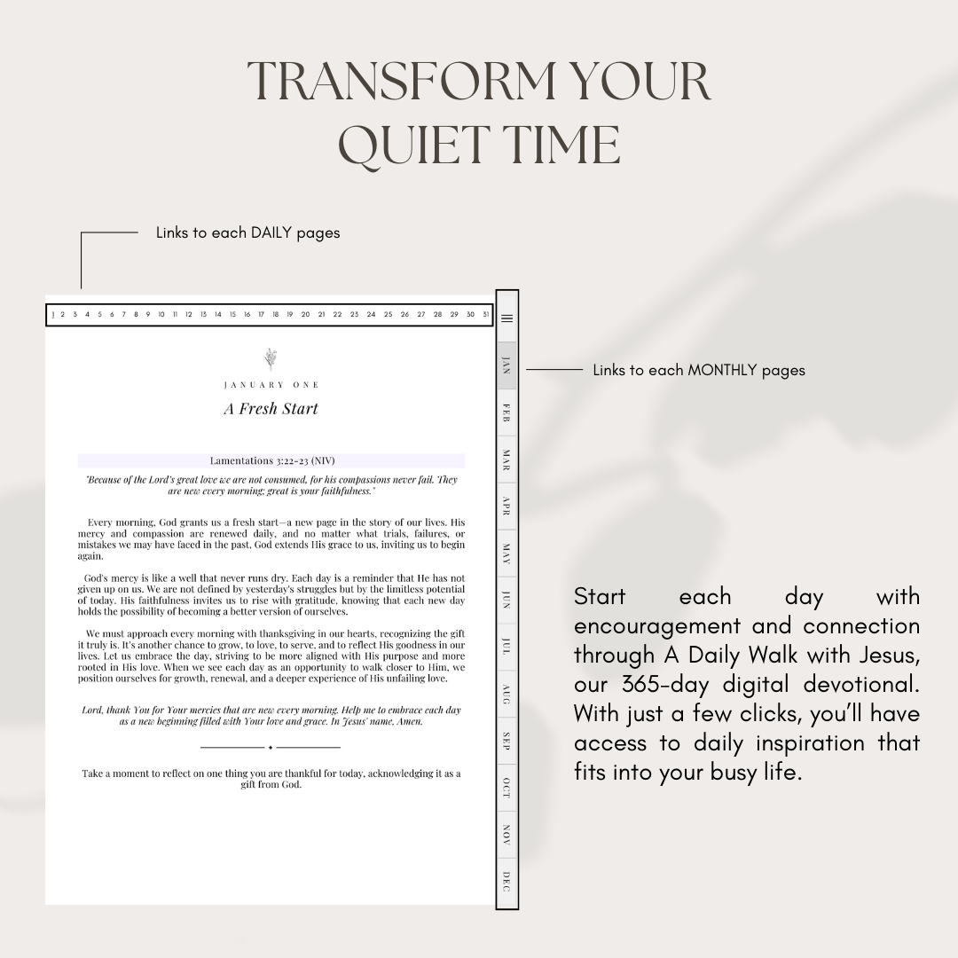 My Daily Walk with Jesus - 365 Days of Faith, Purpose, and Spiritual Transformation