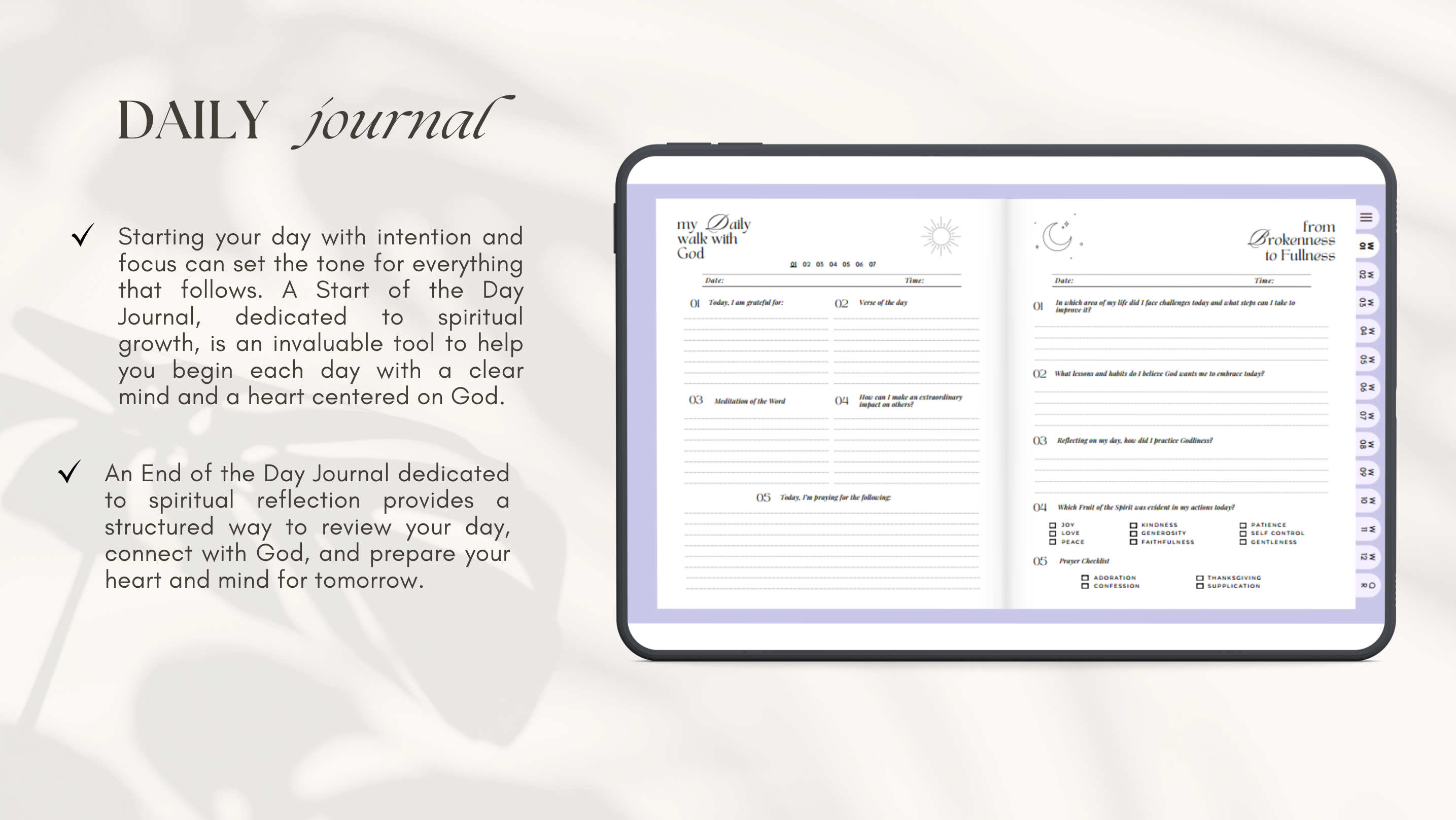 Christian Spiritual Growth Journal: Daily Gratitude, Faith Planner