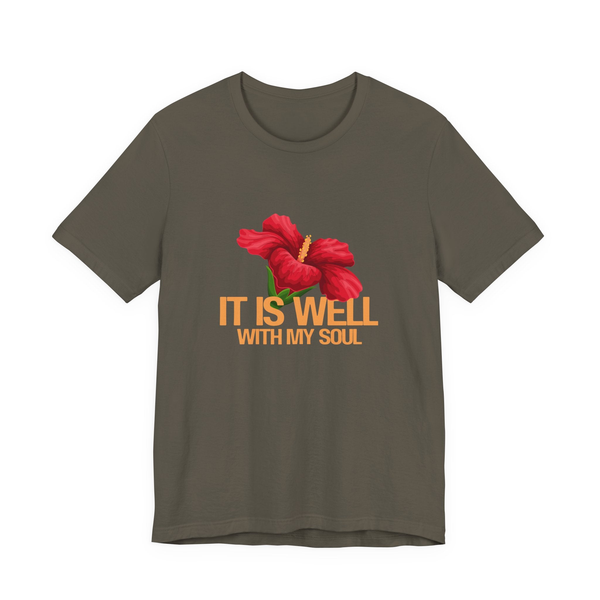 It Is Well With My Soul Floral Tee - Inspirational Christian T-Shirt