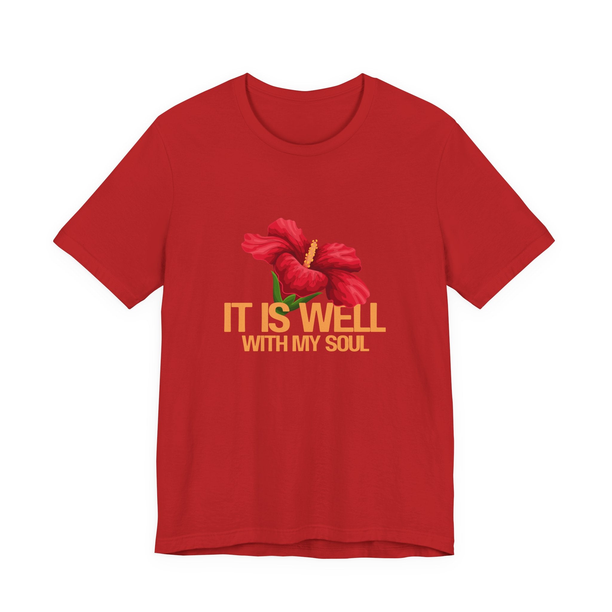 It Is Well With My Soul Floral Tee - Inspirational Christian T-Shirt