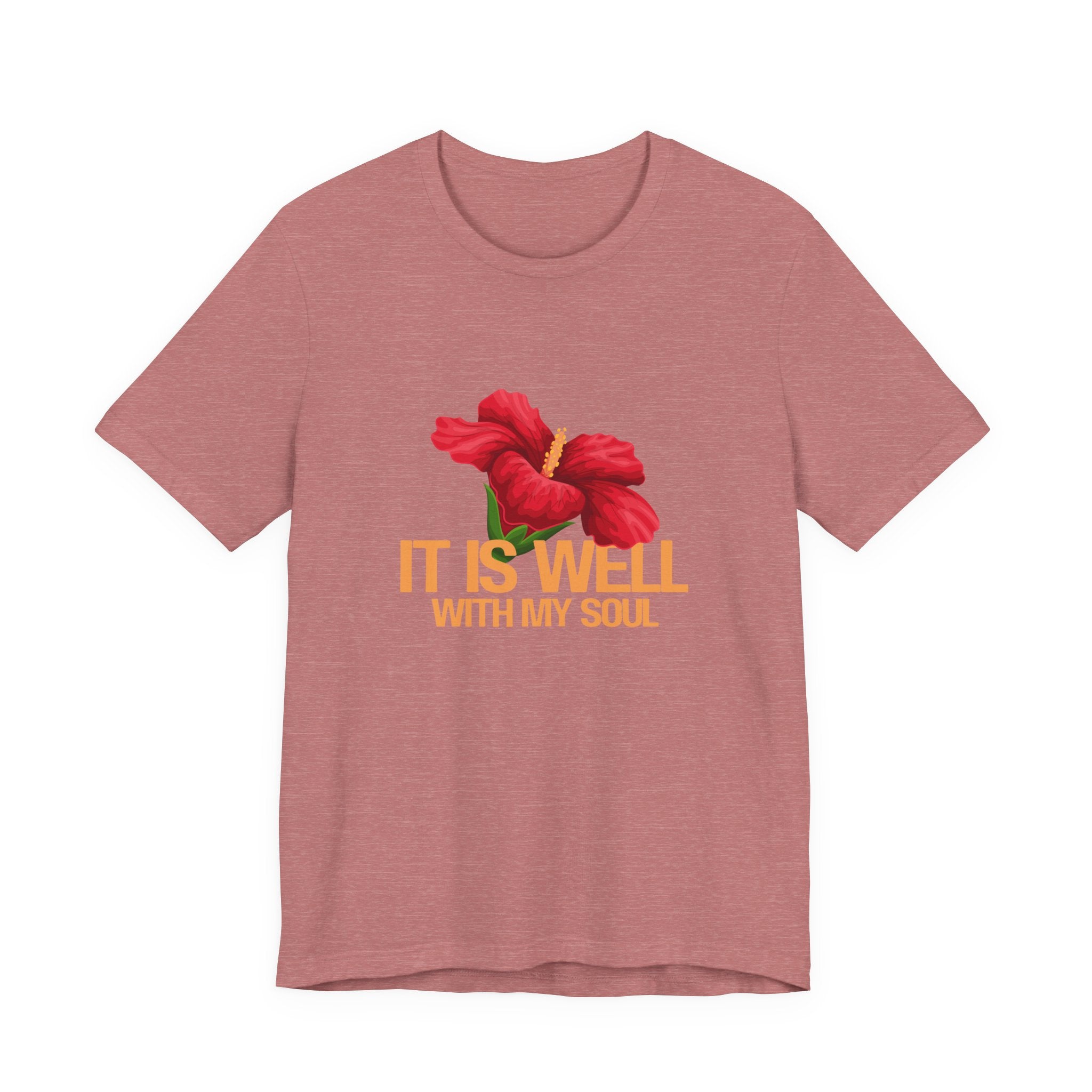 It Is Well With My Soul Floral Tee - Inspirational Christian T-Shirt